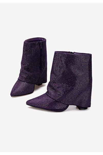 B T Shoes Μποτάκια με τακούνι μωβ Domina