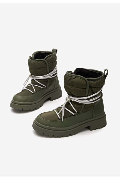 B T Shoes Γυναικείες Μπότες Χιονιού Haydee πρασινο