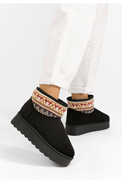 B T Shoes Černé dámské válenky Joye