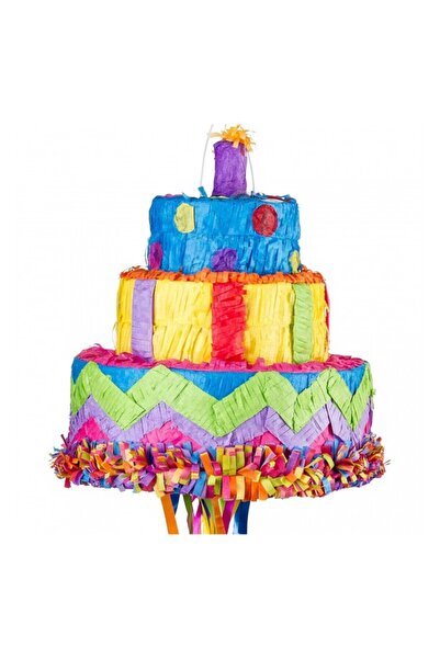 Flippy Pinata Birthday Cake for Party, 32 x 28 x 28 cm, Multicolor