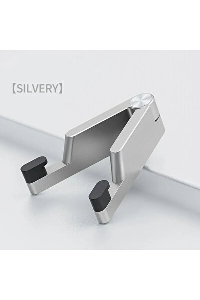 Choice1 T1 silvery T1 Universal Mini Size Aluminum Portable Folding Desk Mount Holder Bracket Mobile Phone C