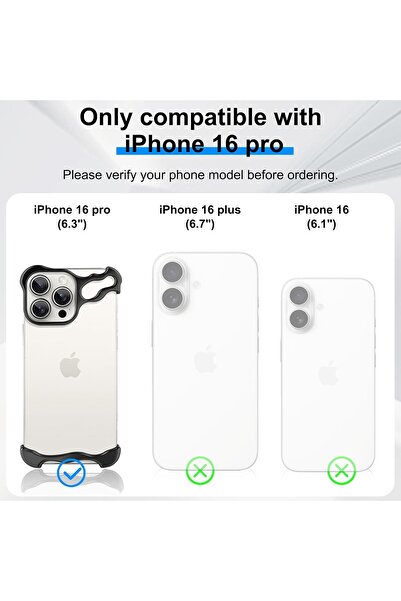 Flippy Metal Case for iPhone 16 Pro (Flippy) – Corner & Camera Protection, Alloy, Shockproof, Black