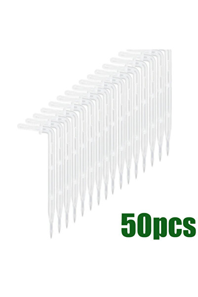 Choice3 مجموعة D-50PCS شفافة منقطات على شكل سهم منحني 1/4 بوصة لتنظيم الري با...