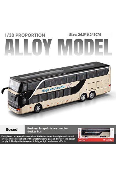 choice2 GOLD Original box 1:30 Alloy Business Long-distance Double-decker Bus...