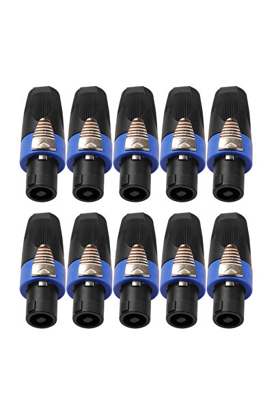 Choice4 alloet 10Pcs 2/10x 4 Pole Audio Speaker Connectors Plugs Twist Lk Rec...