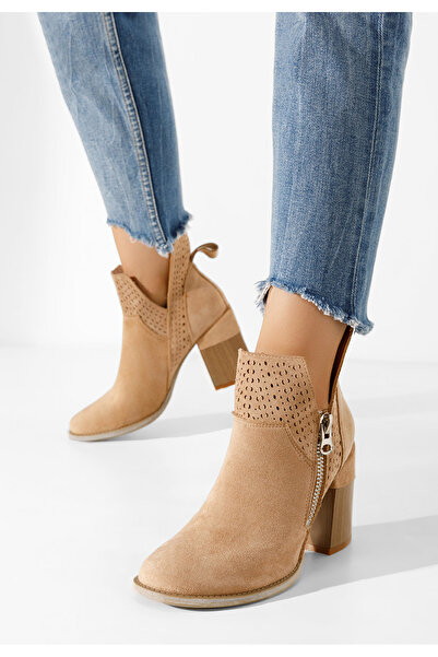 B T Shoes Μποτάκια με τακούνι Esperanza χακι