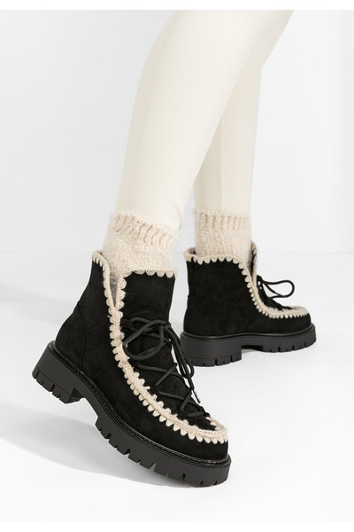 B T Shoes Cizme mocc Adelina negre