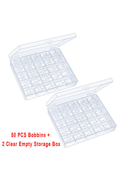Choice1 صندوق تخزين بكرات بلاستيكية فارغة شفافة زرقاء مقاس 4 25 شبكة لتخزين بكرات الخيط للاستخدام المنزلي DIY.