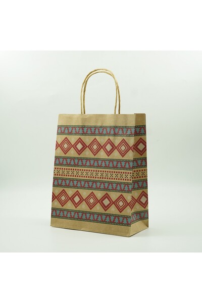 Flippy Set of 24 gift bags, Christmas themed print, random, paper, 18.5 x 22.5 x 8.5 cm, multicolor