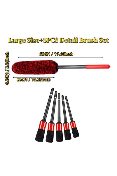 choice2 مجموعة فرش كبيرة لتنظيف إطارات وعجلات السيارات، مجموعة فرش متعددة الو...