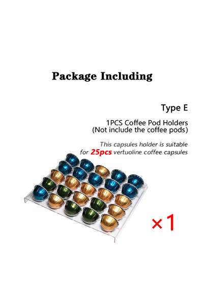 Choice7 Type-E Multi Types Coffee Capsules Holder Drawer Organizer Tray Compa...