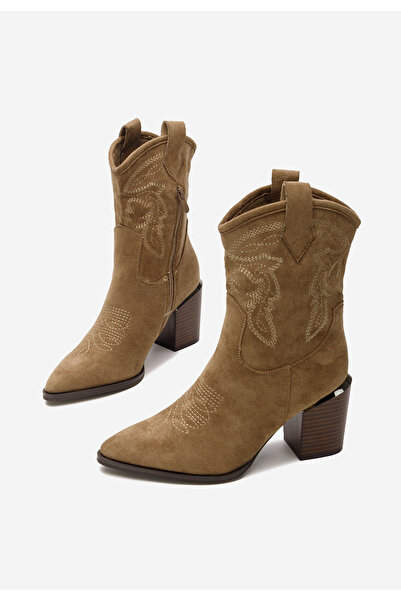 B T Shoes Khaki kotníkové boty cowboy Sudera