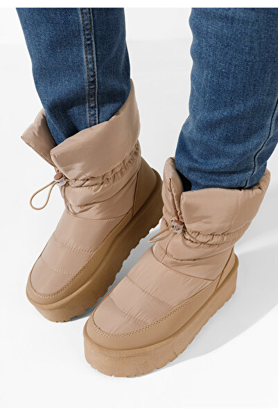 B T Shoes Γυναικείες Μπότες Χιονιού Emorana Χακι