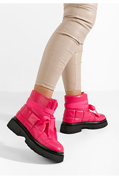 B T Shoes Fuchsiové dámské sněhule Sinelda