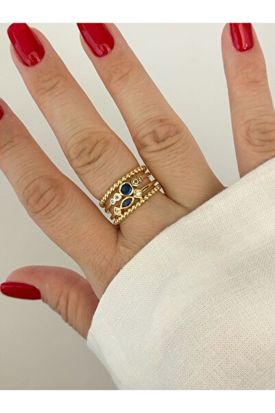 CHARMLUCKY MAVİ TAŞLI YÜZÜK