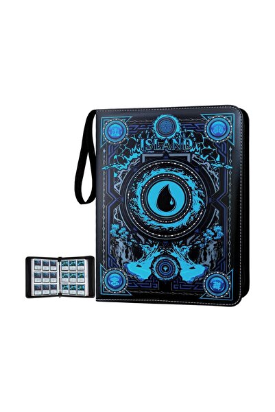 Choice4 Blue 9 Pket Card Binder with Sleeves 900 Double Sided Pket Premium Co...