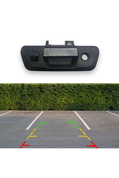 Choice1 كاميرا خلفية للسيارة بجهد 12 فولت، من نوع CCD NTSC، مزودة بمقبض باب ا...