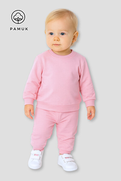 difa kids Baby Boy Girl Plain Basic Daily Seasonal Top and Bottom Set