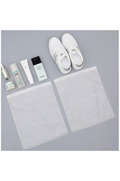 Flippy Set of 50 Shoe Storage Bags, Non-woven, Dust & Sun Resistant, 38x32 cm, Medium, Transparent