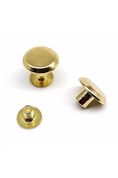 Choice3 مسامير تثبيت ذهبية برأس مستدير 10 مم، 20 قطعة، ذات ظهر لولبي، من نوع ...