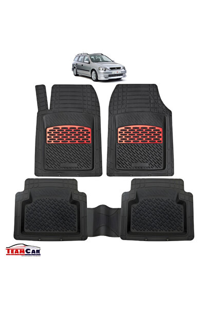 TEAMCAR Opel Astra G TeamCar® Tray Type Car Mats Compatible (1998–2009) - Combi Red