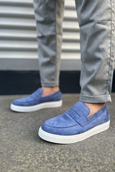 Lucy Shoes JY180 Estilo X حذاء رجالي رياضي كلاسيكي بدون رباط من جلد الغزال SB...