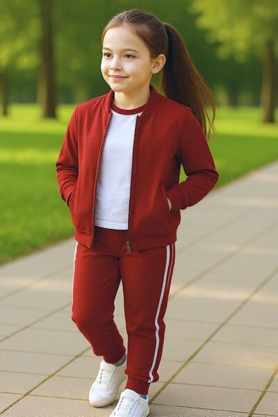 Besan Girls' three-piece school sports suit