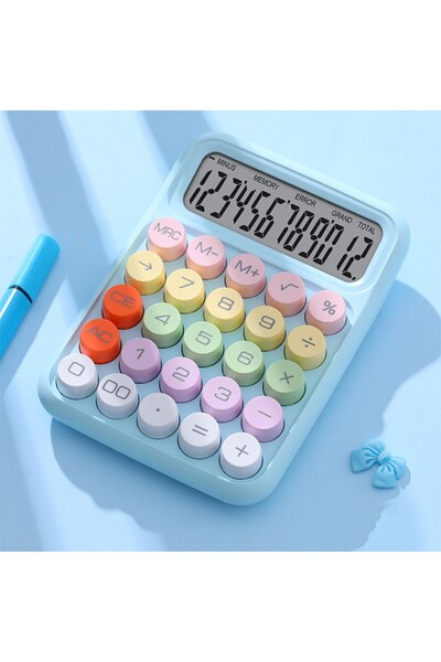 dalip Electronic Calculator for Kids, Flippy, Cute Primary School Calculator, Large Screen 12 Digits and M