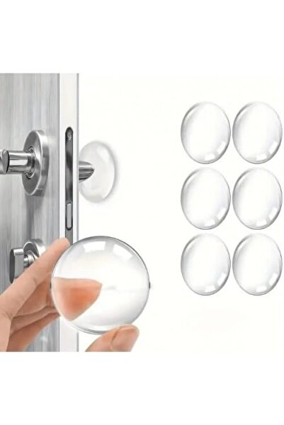 Yıldızan Aveo 12 Pieces Transparent Silicone Furniture and Door Stopper Impact Pad, Anti-Shock and Noise-Canceling Buffer
