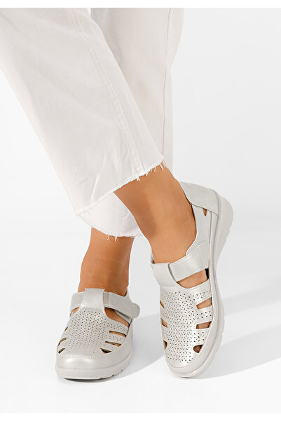 B T Shoes Stribrné dámské espadrilky Gerania