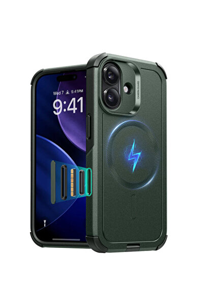 ESR Husa iPhone 17 Cyber Halolock, verde