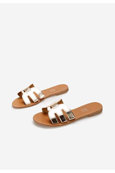 B T Shoes Παντόφλεσ χωρις τακούνι Strina χρυσο