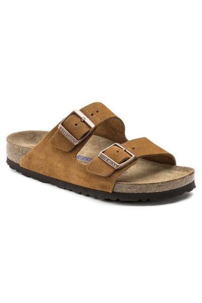 Birkenstock Μαλακό πέλμα Arizona από σουέτ δέρμα βιζόν στενής γραμμής 1009527, unisex
