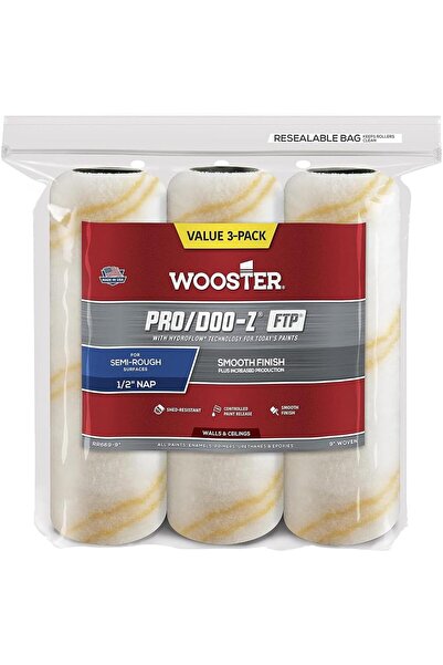 STOREMAX Sersashop Brush Rr669-9 Pro Doo Z Ftp Cylinder Cover 1/2 Inch Nap, 9 Inch (3-Pack)