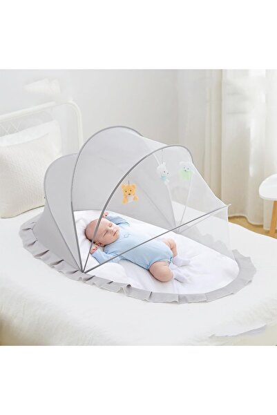 Flippy Mosquito Net Cover Flippy, Foldable, 360° Protection, 0-1 Year, 60 x 55 x 5 cm, Grey