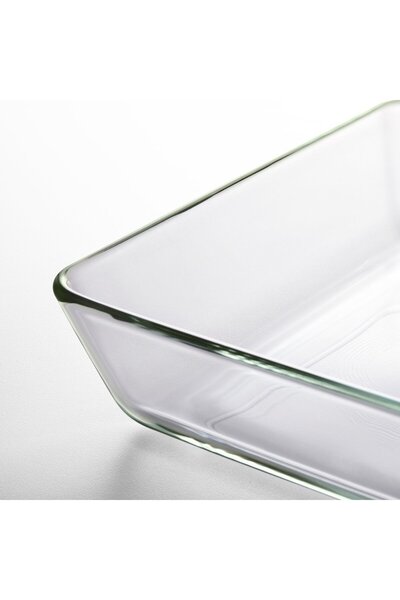 IKEA MIXTUR Oven/serving dish, clear glass, 35 x 25 cm