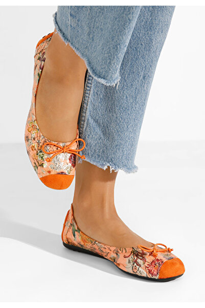 B T Shoes Oranžové dámské baleríny Doriya V2