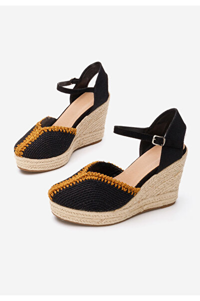 B T Shoes Černé dámské espadrilky Marylouise
