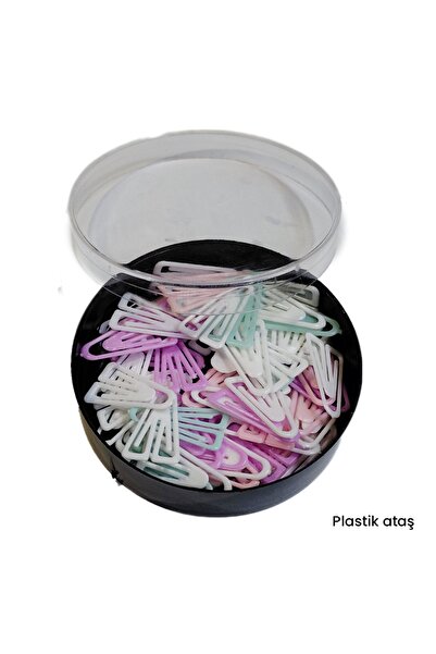 KILIÇASLAN SHOP EKONOMİK PLASTİK ATAŞ ATAÇ KARIŞIK RENK 1 KUTU