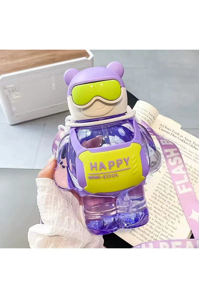 TAHA İTHALAT ASTRONOT MODELİ ÇOCUK SULUK ASKILI MATARA 800 ML