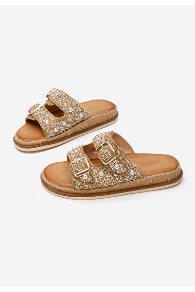 B T Shoes Παντόφλεσ χωρις τακούνι Shellona χρυσο