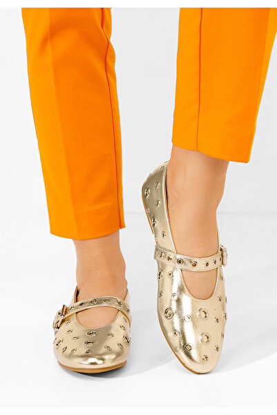 B T Shoes Zlaté dámské baleríny Frista