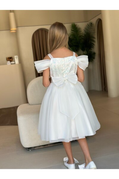 Miss Lorin Kids Girl's Prom Dress - with Sequined Shoulder Detail