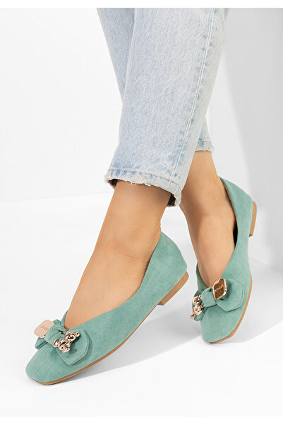 B T Shoes Zelené balerínky Bethania