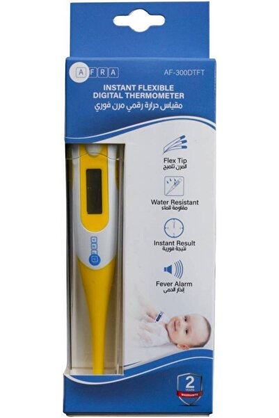 ARFA مقياس حرارة رقمي من أفرا بطرف مرن AF-300DTFT أبيض
