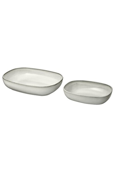 IKEA GLADELIG Oven dish, set of 2, grey