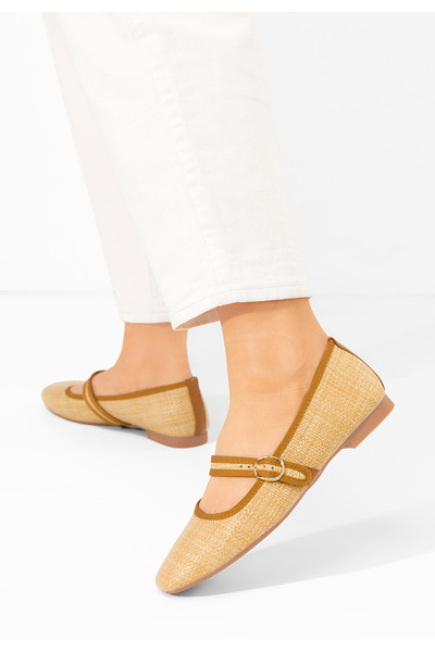 B T Shoes Camelové dámské baleríny Marylia