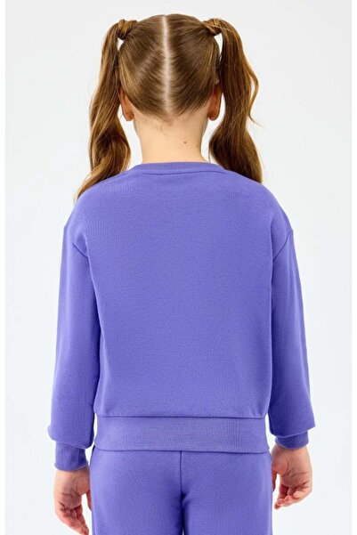 SKECHERS SK2520080 Lw Fleece Crewneck Hanorac pentru fete PURPLE