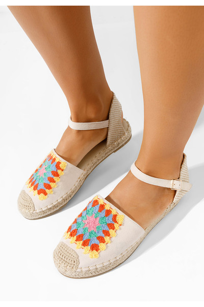 B T Shoes Béžové dámské espadrilky Graciella