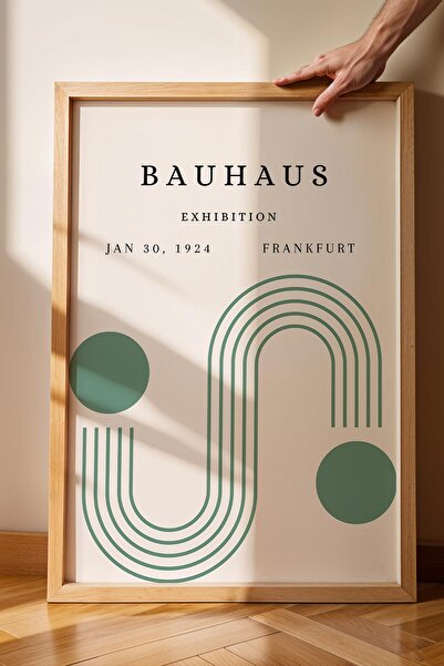 Saturn Bauhaus 1924 Frankfurt Exhibition Poster Framed Painting - Eclectic Style Wall Decor